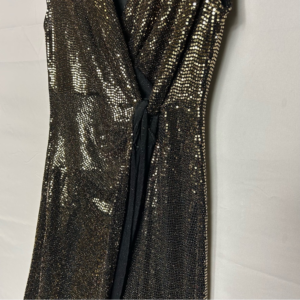 JM Studio by John Meyer Dress Long Gold Sequin Party Wedding Size 6 - Picture 5 of 11